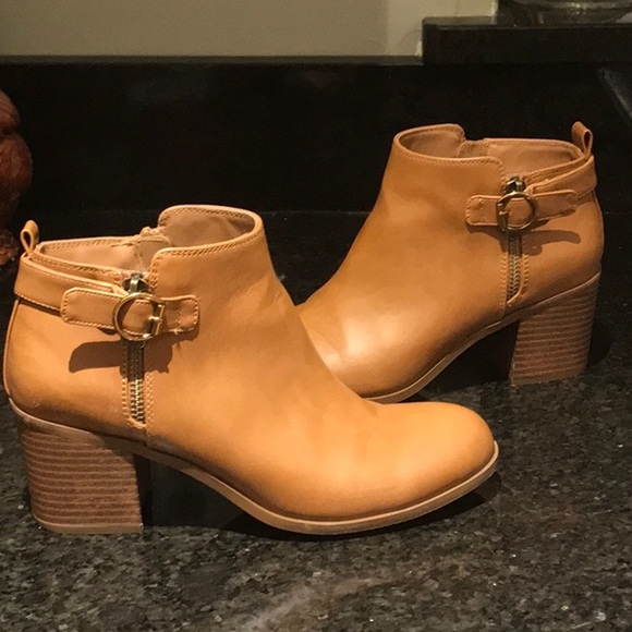 ‼️SOLD‼️ Style & Co Onyaa Tan Block-Heel Booties - Picture 5 of 11